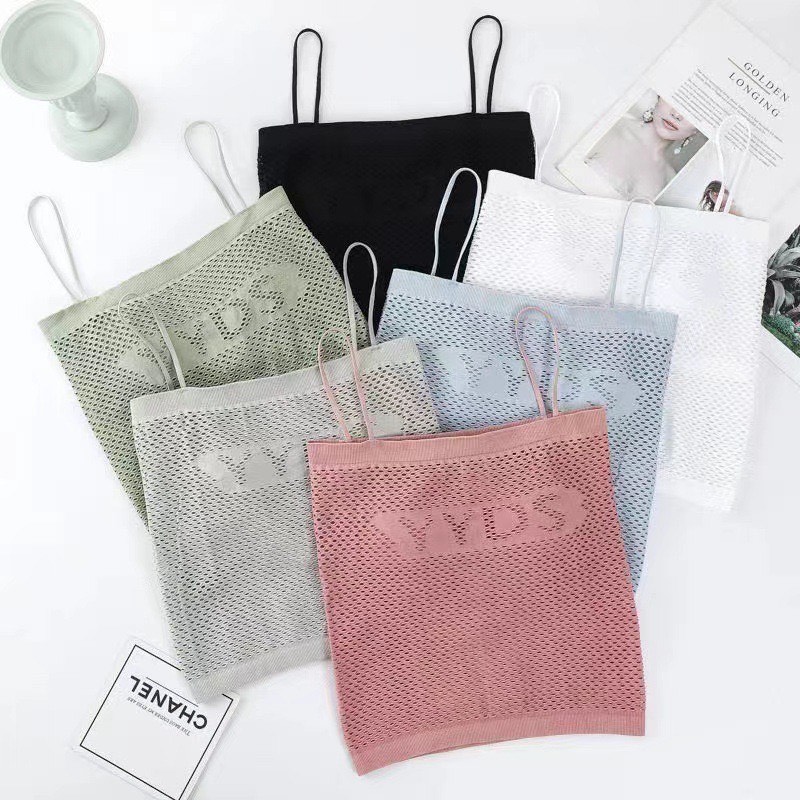 Picture of Summer thin lace camisole inner tube top bottom breathable vest student beautiful back wrapped chest anti-slip bra female