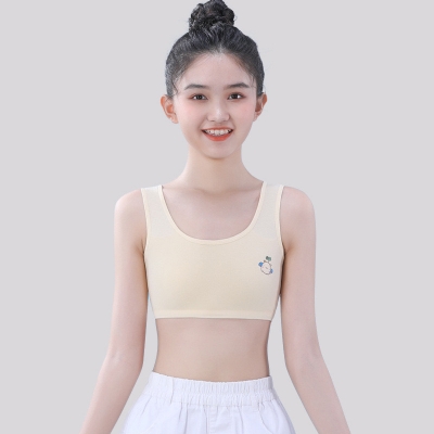 Picture of Growth period small vest for female students Pure cotton girls underwear for primary school junior high school girls bra teenagers bra