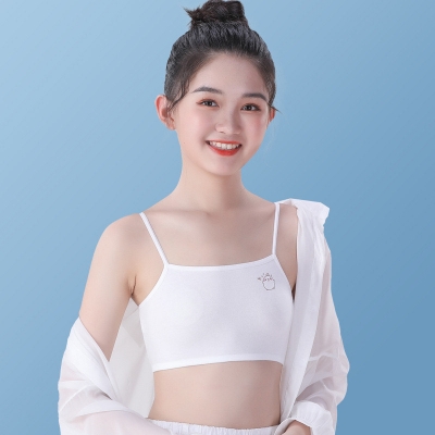 Picture of Growth period small vest for female students Pure cotton girls underwear for primary school junior high school girls bra teenagers bra