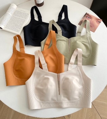 Picture of Wireless Large Size Ladies Underwear Senseless Bra Light Ultra Thin Chest Pads New Styles extra premium sports bra