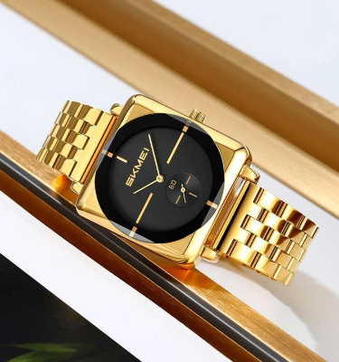 Picture of Skmei 2413 New Square Men Gold Quartz Watches