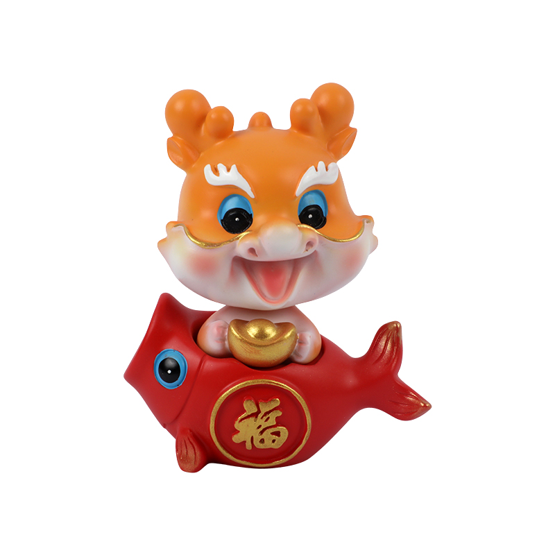 Picture of Wealth Dragon Bobblehead | Fortune-Themed Resin Figurine | Cute Chinese Lucky Charm Car Decor | Decorative Piece for Prosperity and Joy Picture of Wealth Dragon Bobblehead | Fortune-Themed Resin Figurine | Cute Chinese Lucky Charm Car Decor | Decorative Piece for Prosperity and Joy