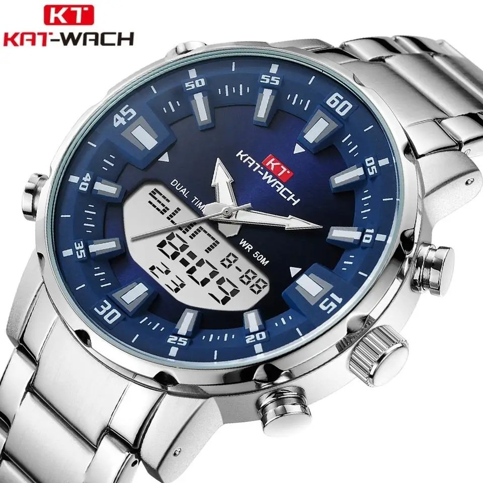 Picture of KAT-WATCH Electronic Digital Sports Watches Count Down Stopwatch Clock Waterproof Watch