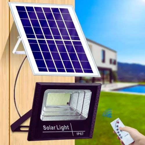 Picture of NEW 30-500W Solar Flood Lights with Remote Control Outdoor IP67 Waterproof - BB-9667