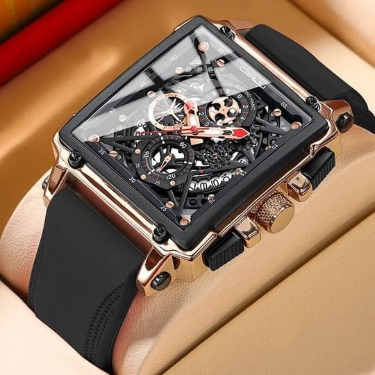 Picture of POEDAGAR LED Alarm Dual Time Display Digital Quartz Men Watch