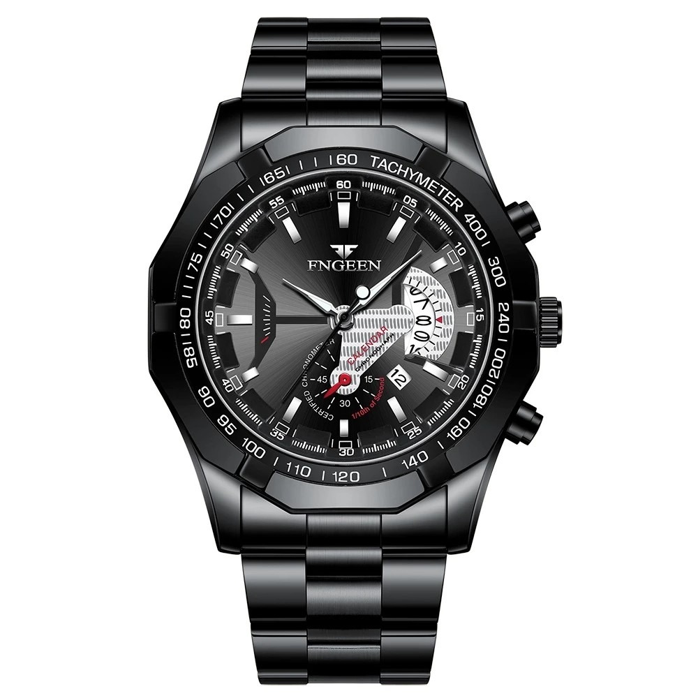 Picture of FOXBOX-Men's Stainless Steel Waterproof Quartz Watch, Creative Band, Scroll Beads, Magnetic Force, Watch, Brand