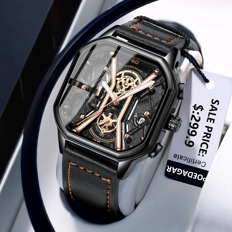 Picture of POEDAGAR 922 Fashion Men Wristwatches Luxury Chronograph Luminous Waterproof Date Man Watch