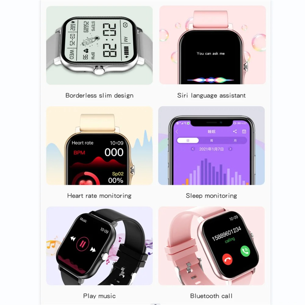 Picture of LIGE GT20 Full Touch Sport Smart Watch Men Women Heart Rate Fitness Tracker Bluetooth call Smart Watch