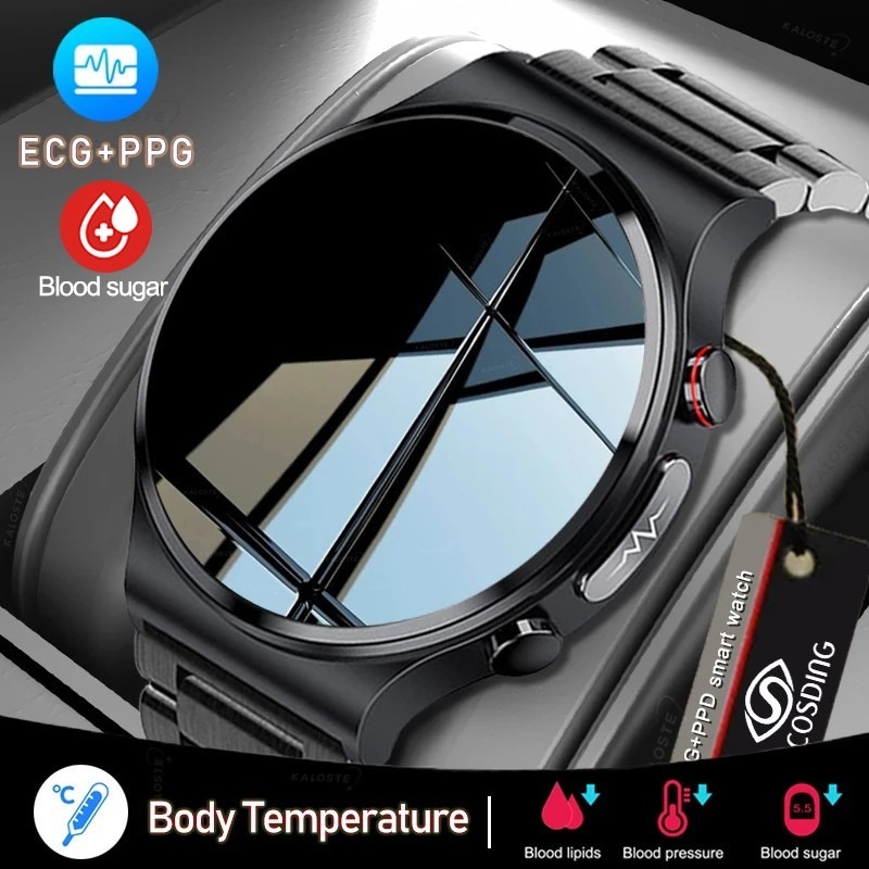 Picture of 2024 ECG+PPG Sapphire Glass Blood Glucose Smart Watch Men Full Touch Screen Health Watches Laser Treatment Three High Smartwatch