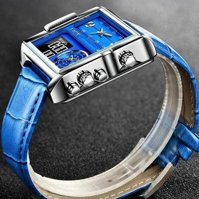 Picture of LIGE 8925A Top Brand Luxury Mens Watches Square Digital Sports Quartz Wrist Watch for Men Waterproof Stopwatch Relogio Masculino