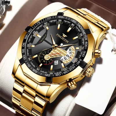 Picture of FNGEEN Top Brand Luxury Watch Fashion Casual Military Quartz Sports Wristwatch Full Steel Waterproof Men's Clock Relogio Masculino