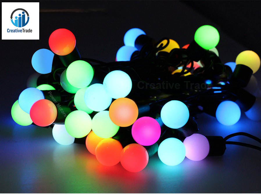 Picture of Decorative Fairy LED Ball Shaped Light- Multi-color- 28 RGB Ball Fairy Light