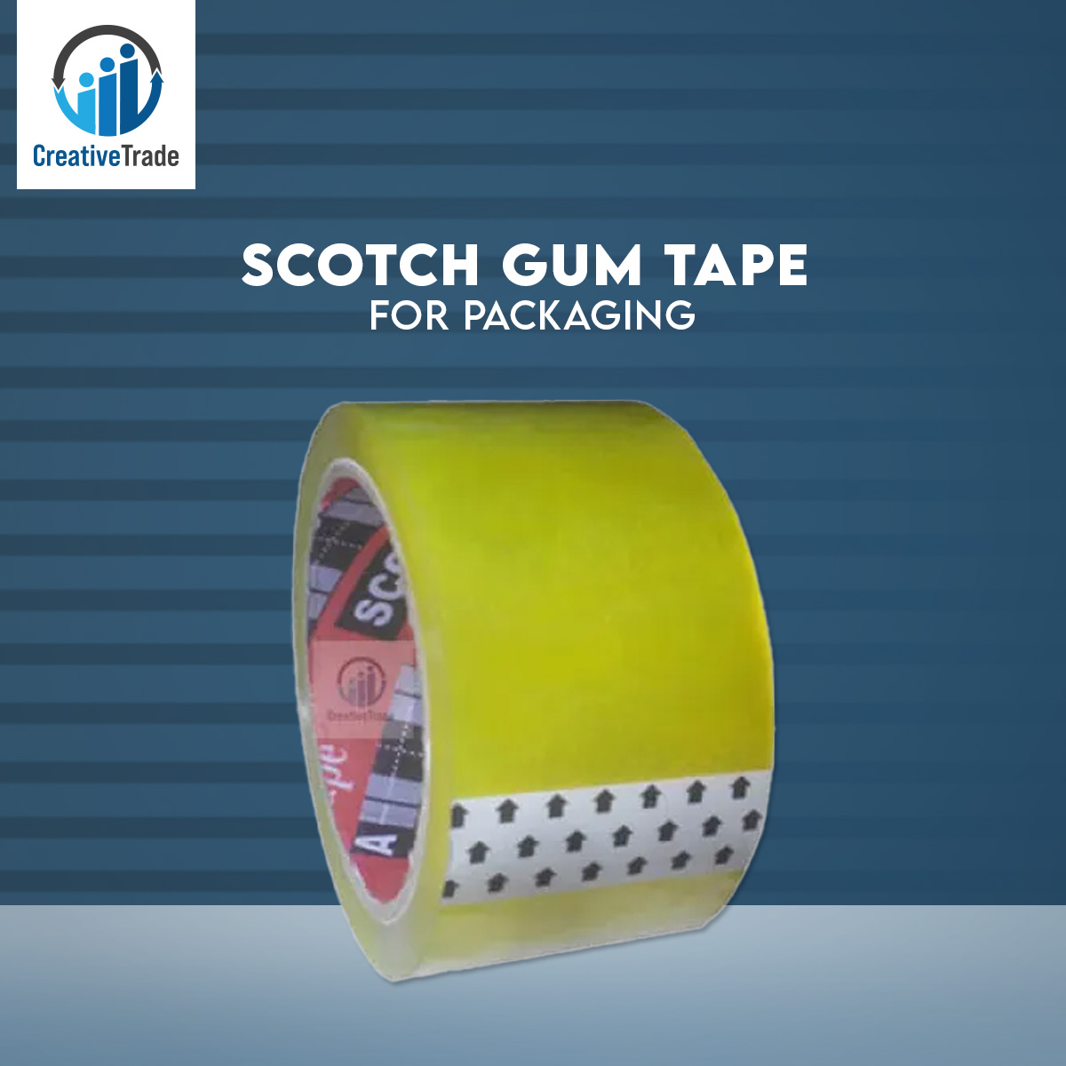 Picture of Scotch Gum Tape for Packaging (Transparent)- 45Yards (135 Feet)
