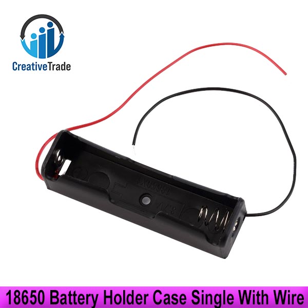 Picture of 18650 Battery Holder Case Single With Wire