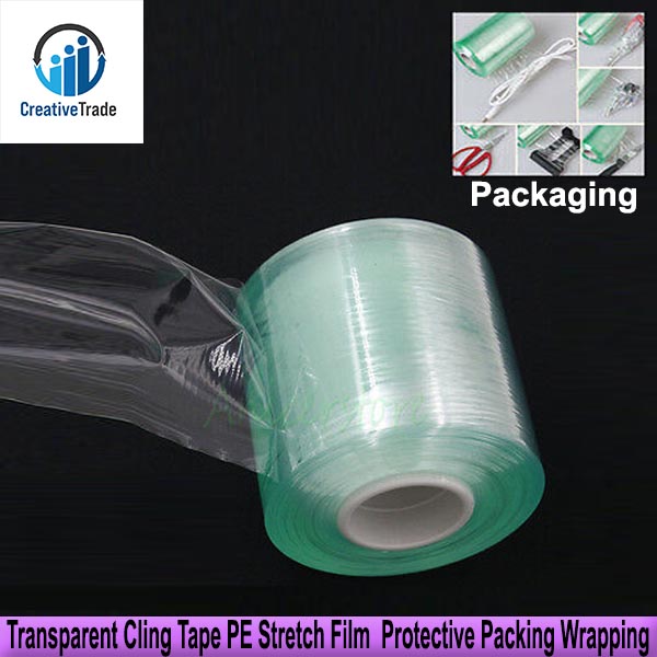 Picture of Transparent Cling Tape PE Stretch Film Wire Winding Film Protective Packing Self-adhesive Wrapping Film - Reliable and Durable