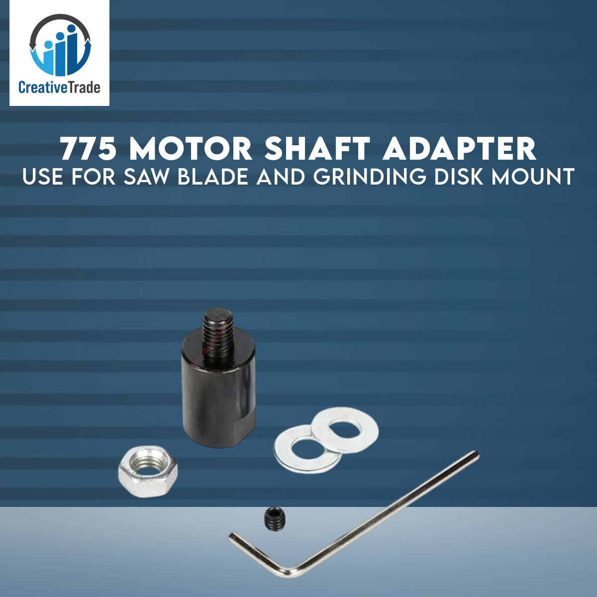Picture of 775 Motor Shaft Chuck Adapter For 5mm Shaft, Use for Saw Blade and Grinding Disk Mount