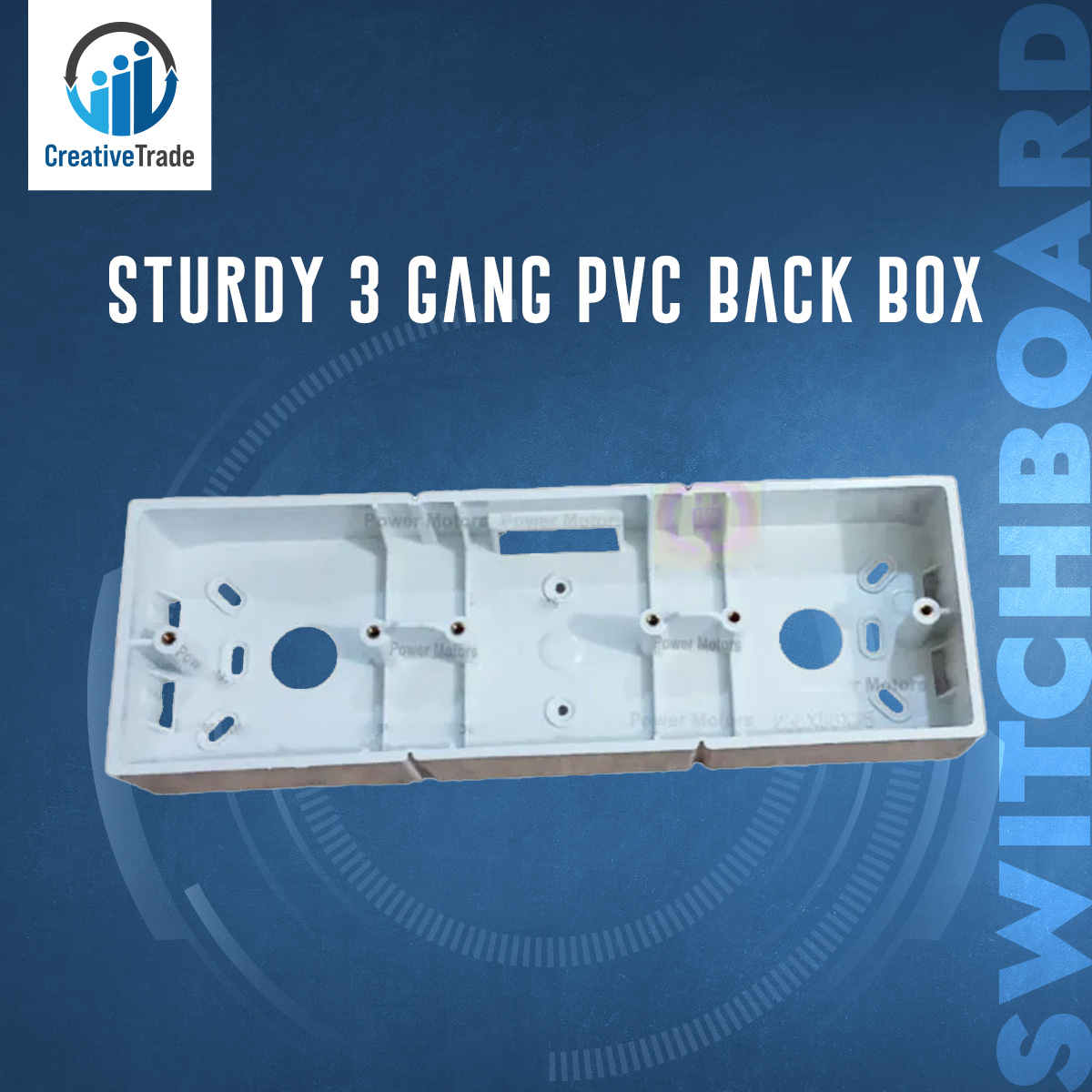 Picture of Sturdy 3 Gang PVC Back Box for Gang Switches and Sockets - Perfect Fit for Electrical Gang Switch and Gang Socket Installations Picture of Sturdy 3 Gang PVC Back Box for Gang Switches and Sockets - Perfect Fit for Electrical Gang Switch and Gang Socket Installations