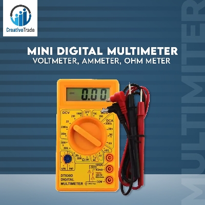 Picture of Mini Digital Multimeter -Voltmeter, Ammeter, Ohm Meter Test Probe DC, AC LCD Display AC 750V DC 1000V Buzzer With Overload Protection Picture of Mini Digital Multimeter -Voltmeter, Ammeter, Ohm Meter Test Probe DC, AC LCD Display AC 750V DC 1000V Buzzer With Overload Protection
