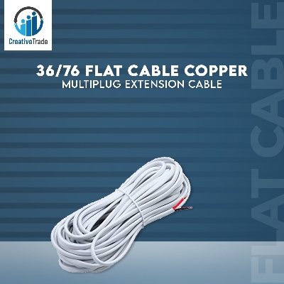Picture of High-Quality 36/76 Flat Cable Copper 2 Core Wire - 15 Feet Length - The Ultimate Choice for a Wide Range of Electrical Applications Picture of High-Quality 36/76 Flat Cable Copper 2 Core Wire - 15 Feet Length - The Ultimate Choice for a Wide Range of Electrical Applications