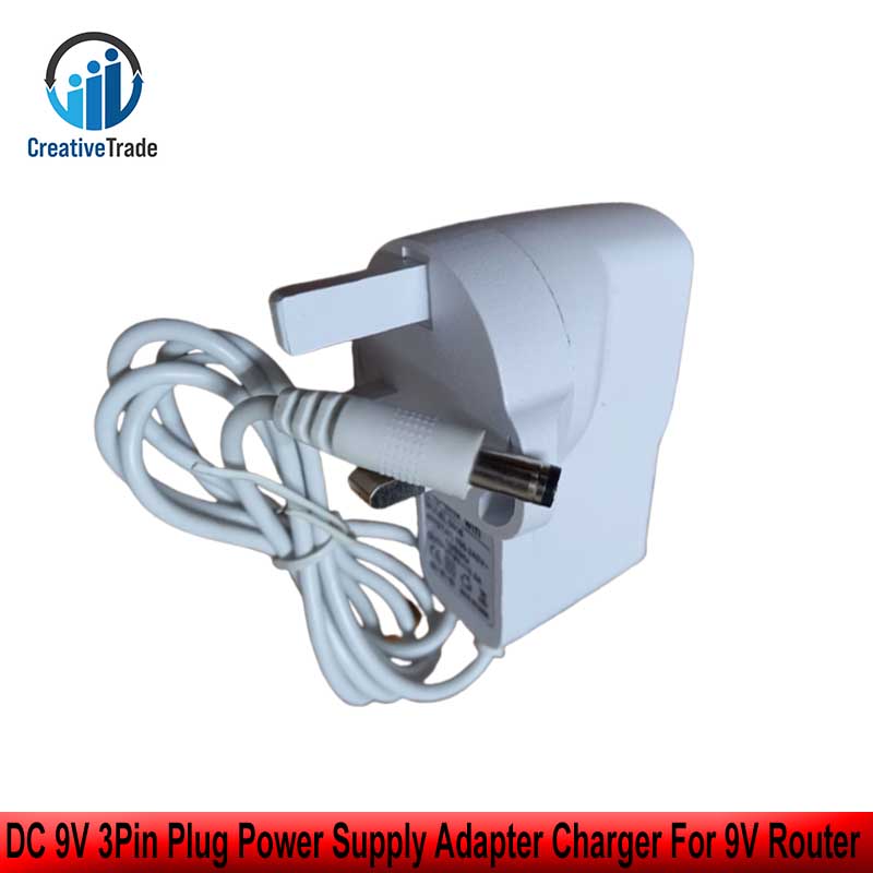 Picture of DC 9V 3Pin Plug Power Supply Adapter Charger For 9V Routers