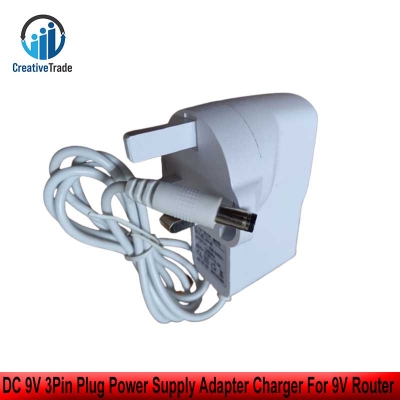 Picture of DC 9V 3Pin Plug Power Supply Adapter Charger For 9V Routers