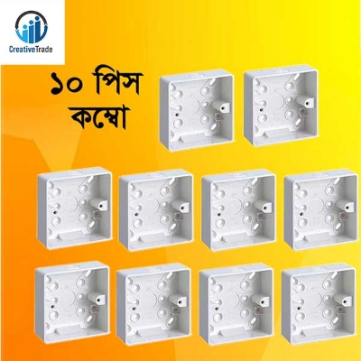 Picture of Bundle of 10-Piece Gang Outer Box, Switch Box, MK Tola, Wall Switch MK Back Cover | Complete Set for Electrical Installations Picture of Bundle of 10-Piece Gang Outer Box, Switch Box, MK Tola, Wall Switch MK Back Cover | Complete Set for Electrical Installations