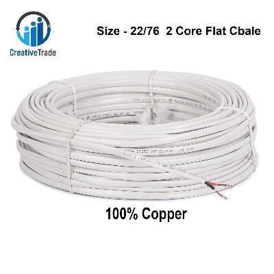 Picture of 1 Coil 22/76 Flat Cable Copper 2 Core Wire Use For Multiplug Extension Cable, Table Fan Cable, Ceiling Fan Cable, Pendant Light Cable, 1 Horse Water Pump and Others Picture of 1 Coil 22/76 Flat Cable Copper 2 Core Wire Use For Multiplug Extension Cable, Table Fan Cable, Ceiling Fan Cable, Pendant Light Cable, 1 Horse Water Pump and Others