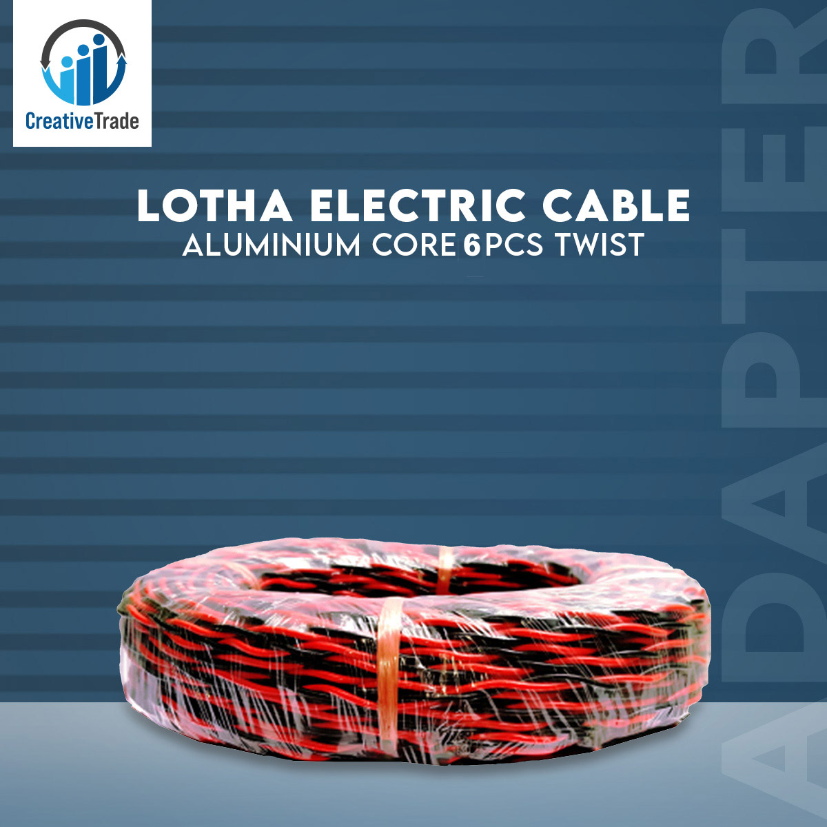 Picture of Lotha Electric Cable Red & Black Aluminium Core 6pcs Twist