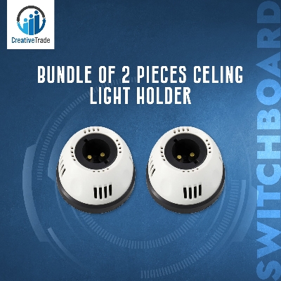 Picture of Bundle of 2 Pieces Celing Light Holder Super Model Batten Round ( B 22 Pin) Holder Easy to Use and Maintain