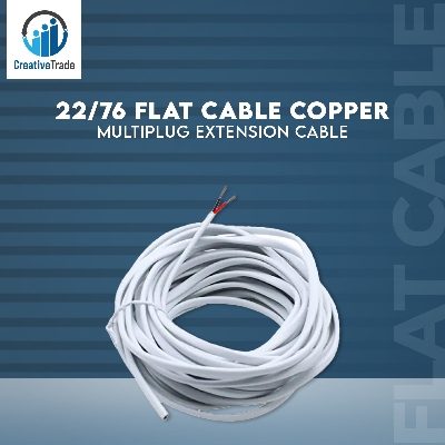 Picture of 22/76 Flat Cable Copper 2 Core Wire- 10 feet Use For Multiplug Extension Cable, Table Fan Cable, Ceiling Fan Cable, Pendant Light Cable, 1 Horse Water Pump and Others - multi plug Picture of 22/76 Flat Cable Copper 2 Core Wire- 10 feet Use For Multiplug Extension Cable, Table Fan Cable, Ceiling Fan Cable, Pendant Light Cable, 1 Horse Water Pump and Others - multi plug