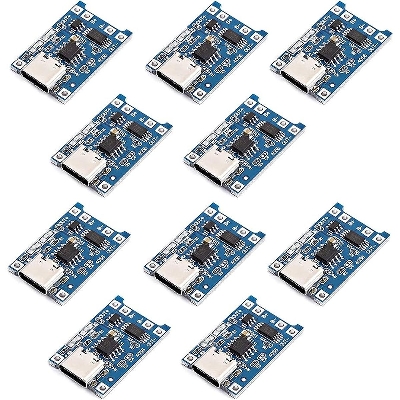 Picture of Bundle of 10 Pieces TP4056 Type C Battery Charger Module Circuit Board -  -Use For 18650 Lithium Battery