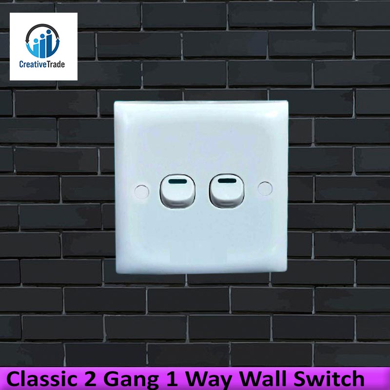 Picture of Classic 2 Gang 1 Way Wall Switch- 1 Piece