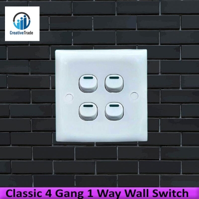 Picture of Classic 4 Gang 1 Way Wall Switch- 1 Piece