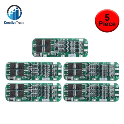 Picture of Bundle of 5 Piece 3S BMS 20A Li-ion Lithium Battery 3x18650 Charger PCB BMS Protection Board Module