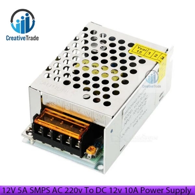 Picture of 12V 5A SMPS AC 220v Power Supply Adaptor for 3D Printer, LED Driver, CCTV, Laser Cutting Machine, Stepper Motor Driver Power