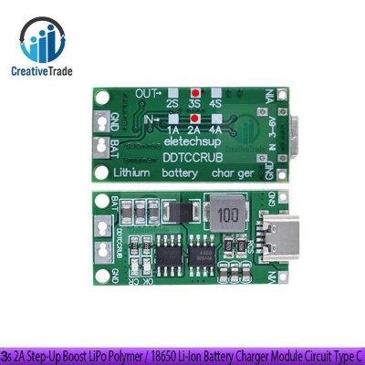 Picture of Multi-Cell 3s 2A Step-Up Boost LiPo Polymer / 18650 Li-Ion Battery Charger Module Circuit Type C Picture of Multi-Cell 3s 2A Step-Up Boost LiPo Polymer / 18650 Li-Ion Battery Charger Module Circuit Type C