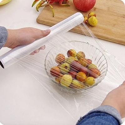 Picture of Food Wrapping Plastic Stretch Wrap Clear Cling Food Grade PE Film Plastic Wrapping Paper Roll Ideal Food Wrapping paper for Keeping Food Fresh Picture of Food Wrapping Plastic Stretch Wrap Clear Cling Food Grade PE Film Plastic Wrapping Paper Roll Ideal Food Wrapping paper for Keeping Food Fresh