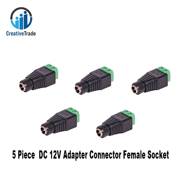 Picture of Bundle of 5 Pieces DC 12V Adapter Connector Female Socket Power Plug for LED Strip Light and CCTV Camera Easy to Use and Maintain Picture of Bundle of 5 Pieces DC 12V Adapter Connector Female Socket Power Plug for LED Strip Light and CCTV Camera Easy to Use and Maintain