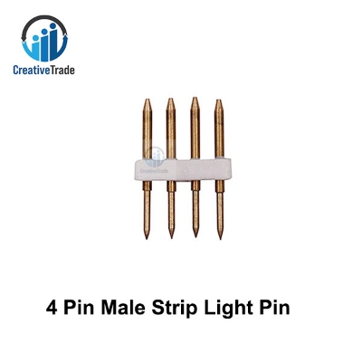 Picture of 4 Pin Male Connector Strip Light Pin Large Size Recommend Accessory Copper Pins Single Color RGB 110V 220V LED For Outdoor RGB Strip Light Picture of 4 Pin Male Connector Strip Light Pin Large Size Recommend Accessory Copper Pins Single Color RGB 110V 220V LED For Outdoor RGB Strip Light