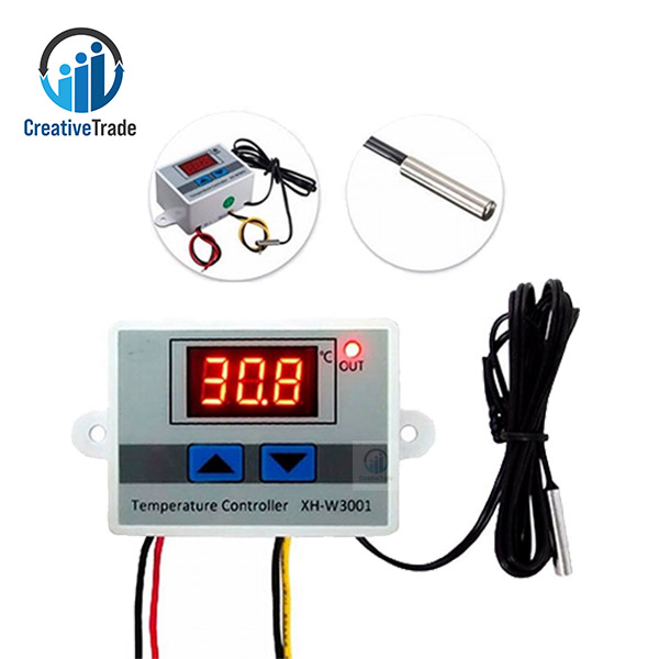 Picture of XH-W3001 Digital Temperature Controller LED Display Thermometer Controller Supply DC12/AC220V Using Egg Incubator Equivalent W1209
