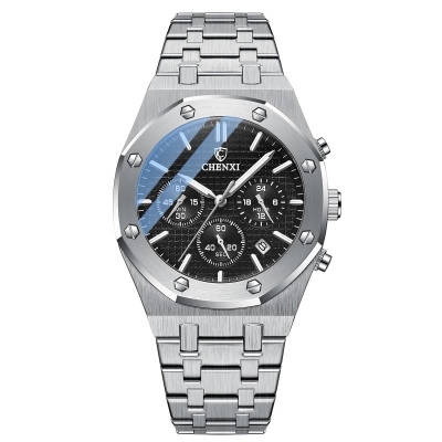 Picture of Luxury Gold Watches for Men Royal Stainless Steel Waterproof Chronograph Golden Business Casual Male Quartz Wristwatch