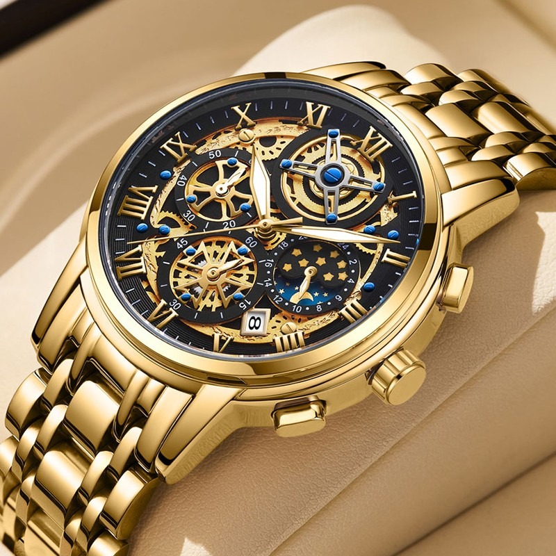 Picture of LIGE 8990 Mens Watches Top Luxury Brand Waterproof Sport Wrist Watch Chronograph Quartz Military Genuine Full Steel Relogio Masculino