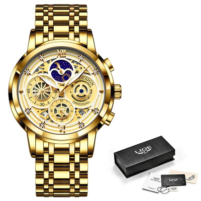 Picture of LIGE 8990 Mens Watches Top Luxury Brand Waterproof Sport Wrist Watch Chronograph Quartz Military Genuine Full Steel Relogio Masculino