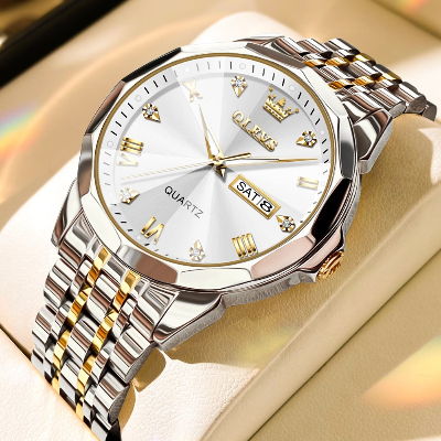 Picture of TRSOYE 068 Classic Business Men Watch Quartz Movement 30M Waterproof Scratch Resistant Luminous Night Week Date Display Clock