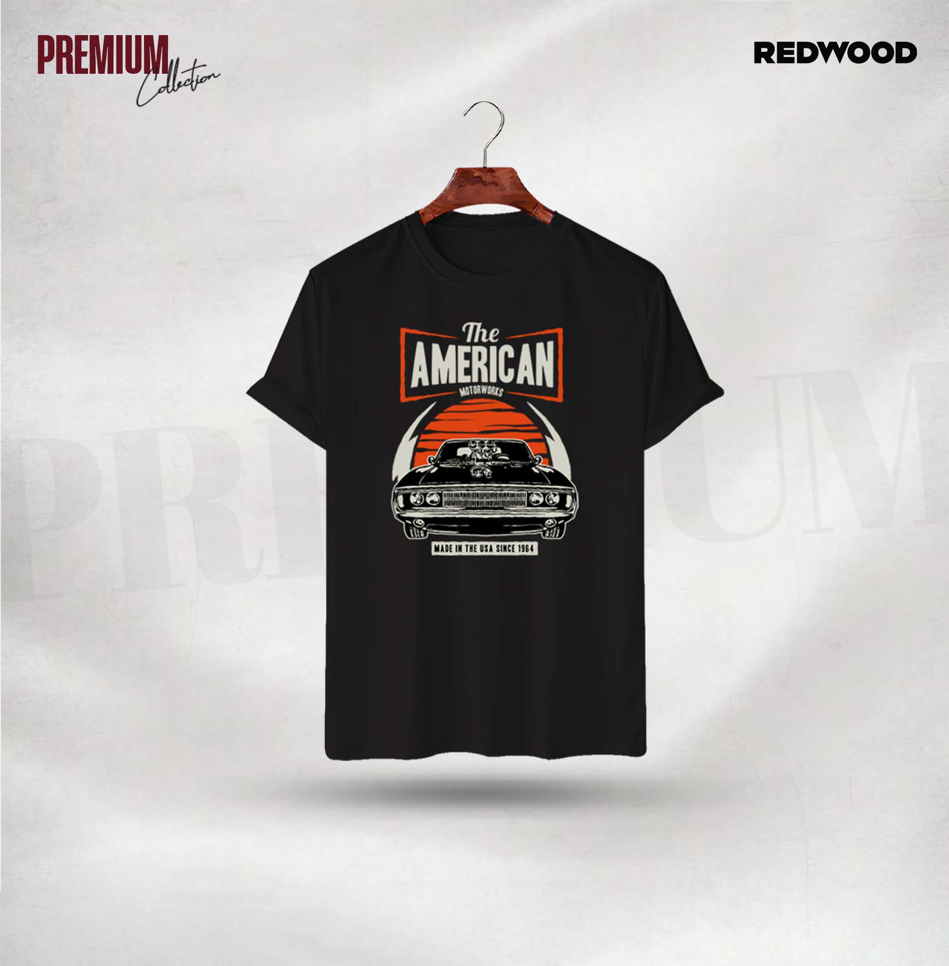 Picture of REDWOOD Premium T-Shirt - "The American Motorworks"