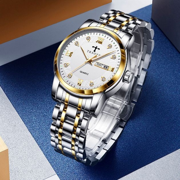Picture of TRSOYE Business Diamond Watch Luminous Date Fashion Quartz Wristwatches for Men