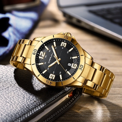 Picture of CRRJU 5003 Luxury Watches Stainless Steel Quartz Wrsitwatches Male Auto Date Clock with Luminous Hands Relogio Masculino