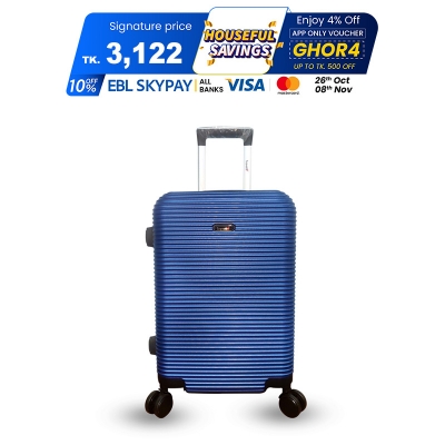 Picture of Travello 500mm (20") Unbreakable Body More Capacity Water Resistant Aluminum Luggage/Trolley/Hardtop- Dark Blue