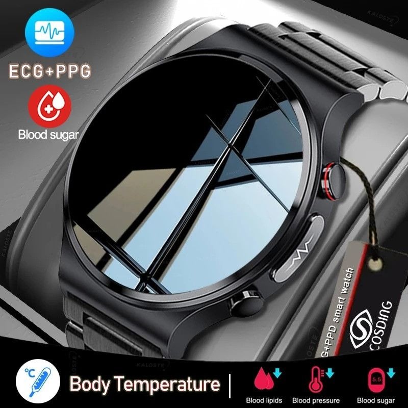 Picture of ECG+PPG Non-Invasive Blood Glucose Smart Watch Men Body Temperature Heart Rate Smartwatch Blood Pressure Sport Fitness Watch