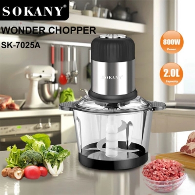 Picture of SOKANY SK-7025A 800W Wonder Chopper with Multifunction for Chopping and Grinding - BB-9534
